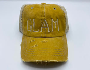 Gold "GLAM" Cap