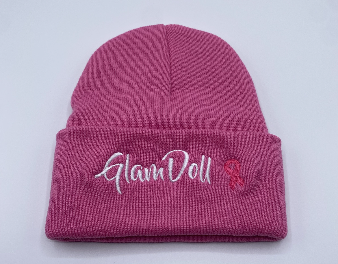 Glam Doll Breast Cancer Beanie