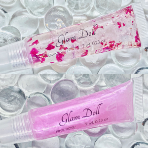 Floating Petals & Pink Rose' Lip Gloss Set